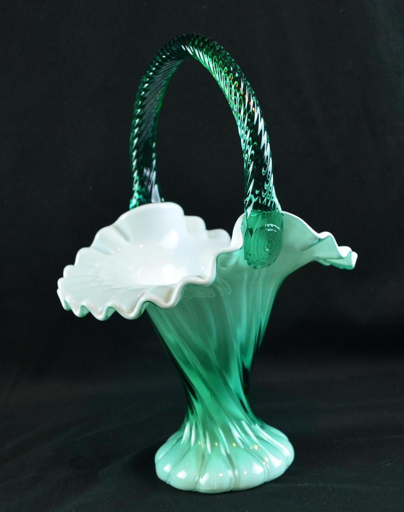 Fenton glass basket - Etsy 日本