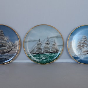 Sailing Ships Porcelain Miniatures Collection, The 25 Great American, by the Danbury Mint, the Rainbow, Great Republic & the Red Jacket