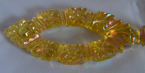 Fenton Carnival Glass Iridescent Yellow Marigold … - image 4