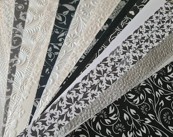 50 sheets x A4 pattern papers embossed, pattern, printed, chiffon