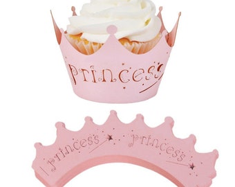 Pink Princess Cupcake Wrappers
