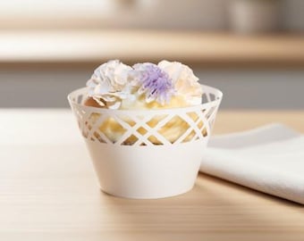 Garden Elegance Cupcake Wrappers - genuine Paper Orchid