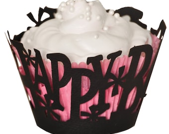 Happy Birthday Cupcake Wrappers