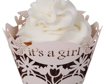 It's a girl! Cupcake Wrappers