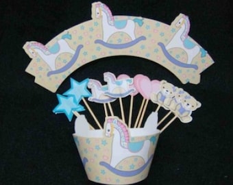 Rocking Horse Cupcake Wrappers