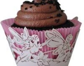 Fairy Cupcake Wrappers - genuine Paper Orchid