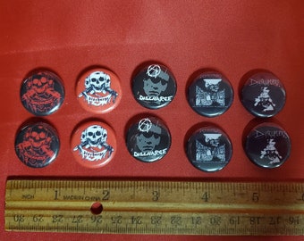 10 - Discharge & The Disrupters 1" inch Button Pin - Punk Crust