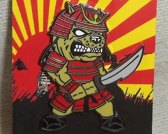 Samurai Dog Metal Enamel Pin