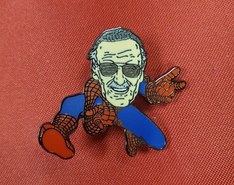 Stan Lee Spiderman Enamel Pin