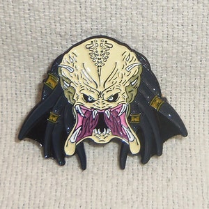 Predator Open Mouth Horror Metal Enamel Pin