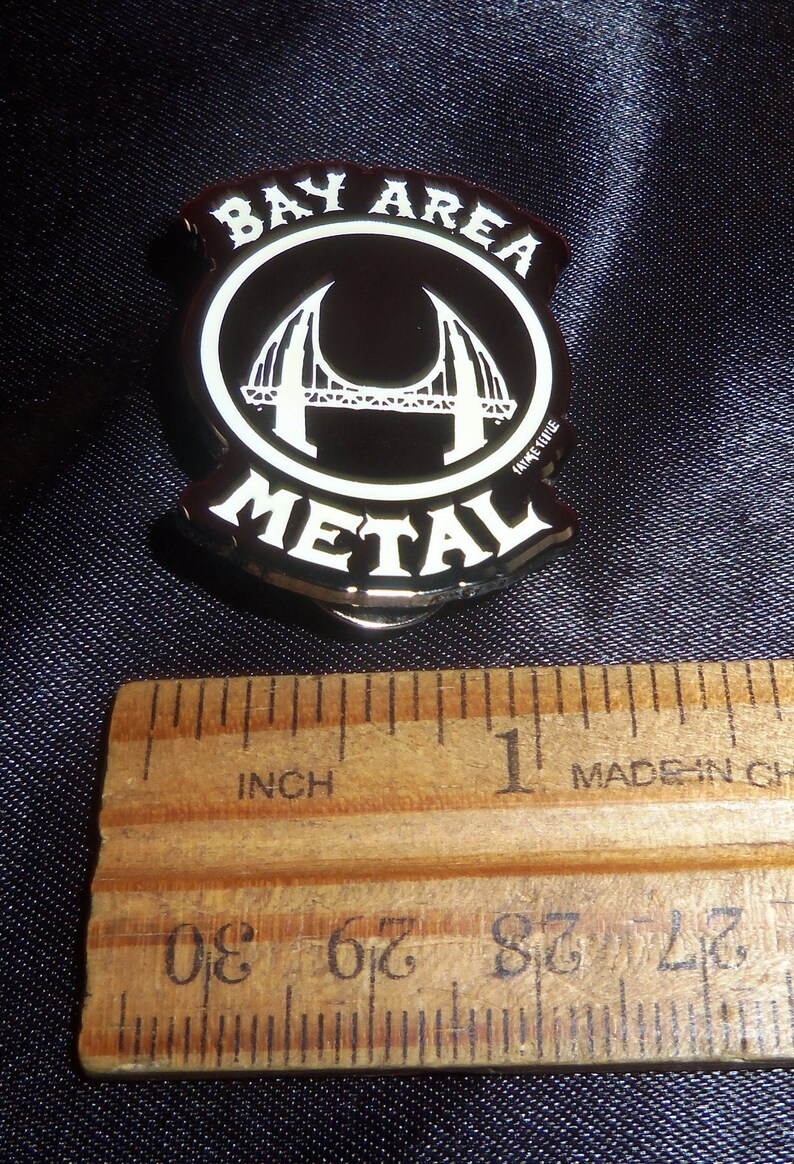 Bay Area Metal Enamel Pin Glow in the dark