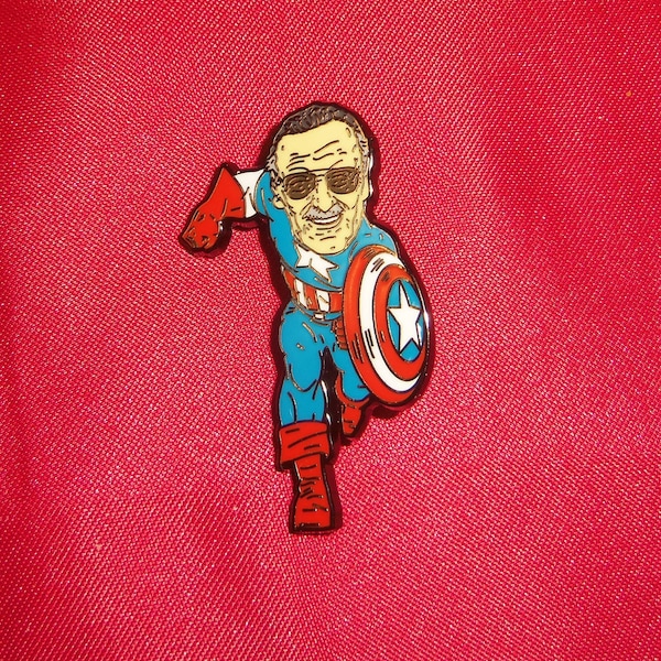 Stan Lee Captain America  - Metal Enamel Pin