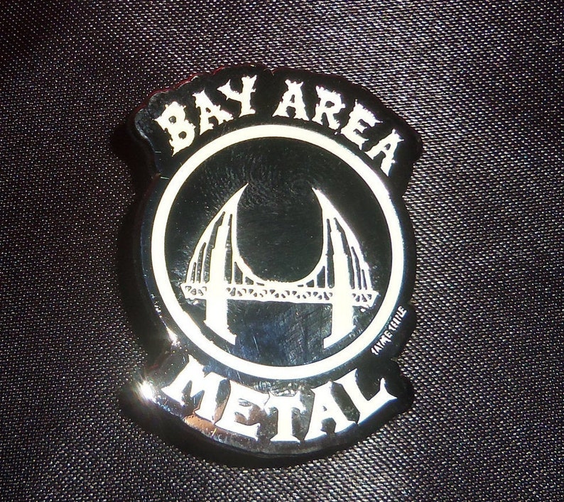 Bay Area Metal Enamel Pin Glow in the dark