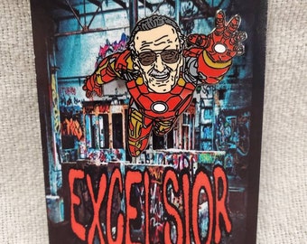 Stan Lee - Iron Man Metal Enamel Pin