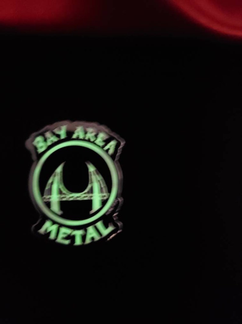 Bay Area Metal Enamel Pin Glow in the dark