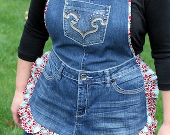 Cute Apron from Jeans PDF DOWNLOADABLE Pattern