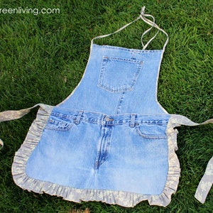 Farm Girl Recycled Denim Apron PDF DOWNLOADABLE Pattern image 5