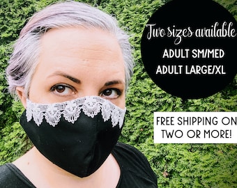 RBG Dissent Collar Inspired Lace Face Mask | Black Face Mask with Lace | Feminist Mask | Women’s Rights Mask | RBG Mask | As seen on TikTok