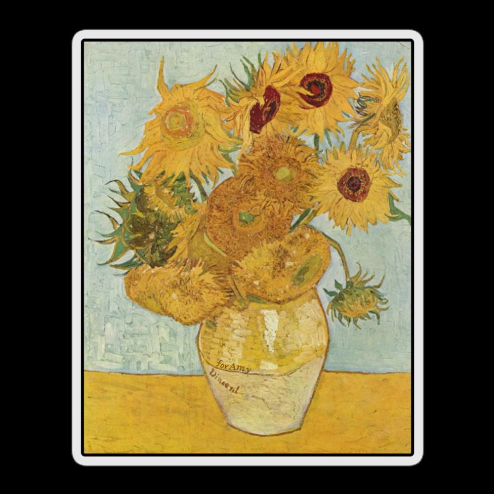 Vincent Vangogh Sunflowers for Amy Doctor Who Bubble-free Stickers