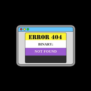 Error 404: Binary Not Found Pop-Up Window Bubble-free stickers
