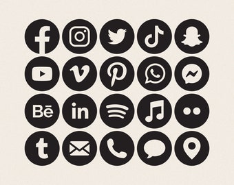 Snapchat Icon Black Etsy Australia