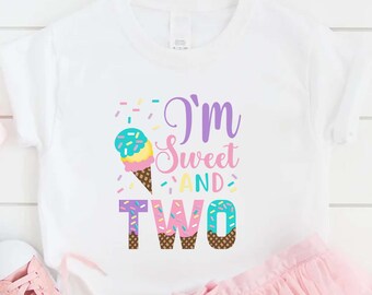 2nd Birthday ice cream Shirt, two sweet ice cream birthday, matching Ice Cream Birthday Shirts, Ice Cream Birthday, Girls Birthday Shirt 161