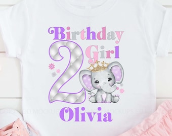 Elephant Birthday shirt, baby elephant, safari jungle birthday shirt, personalized safari jungle birthday, family matching birthday,  7-49
