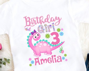Girls Dinosaur Shirt Dinosaur Tee Kids birthday shirt Birthday Shirt for Girls Girls Birthday Shirt Birthday Shirt Girls Birthday Gift