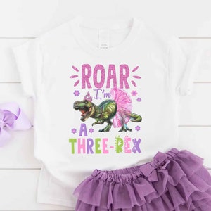 Three rex 3 rex girl dinosaur birthday shirt, 3 rex birthday shirt, girl dinosaur birthday shirt, 3rd birthday shirt, birthday family, 136
