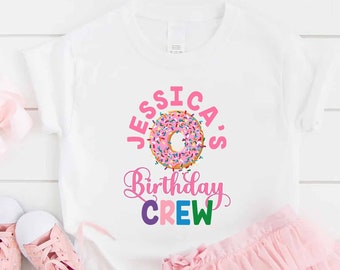 Donut family Birthday Shirt, donut Birthday girl Shirt, Donut Birthday crew Shirts, donut birthday crew, birthday girl, birthday crew shirts