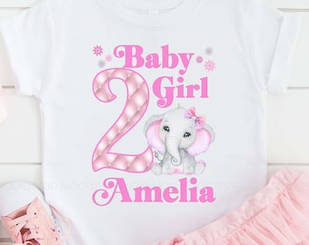 Elephant Birthday shirt, baby elephant, safari jungle birthday shirt, personalized safari jungle birthday, family matching birthday,  7-45