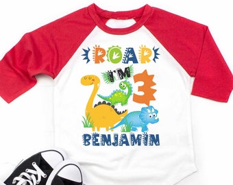 Dinosaur Birthday shirt, Dinosaur personalized birthday shirt, Dino birthday shirt, Dinosaur family matching shirts, t-rex birthday boy dino