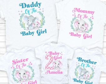 Elephant Birthday shirt, baby elephant, safari jungle birthday shirt, personalized safari jungle birthday, family matching birthday,  7-45