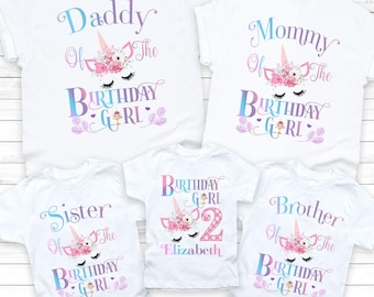 Unicorn Birthday Shirt,Unicorn shirt,Matching Birthday Family Shirts, personalized Unicorn Birthday Shirt,Unicorn Custom shirt, unicorn 7-59