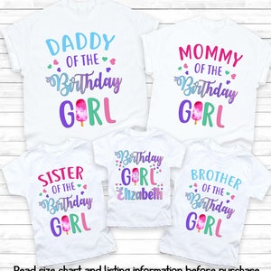 Ice cream birthday shirt• Birthday girl shirt• ice cream birthday party• ice cream party shirt• ice cream theme party• girl birthday 7-41