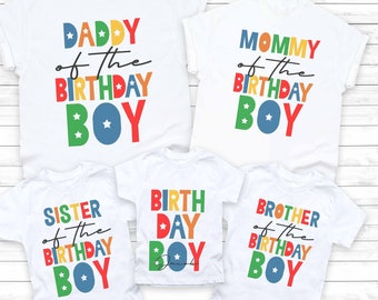 Family matching birthday boy shirts, birthday shirts for family , birthday boy shirts, mom and dad shirts, sister and brother shirts 7-78