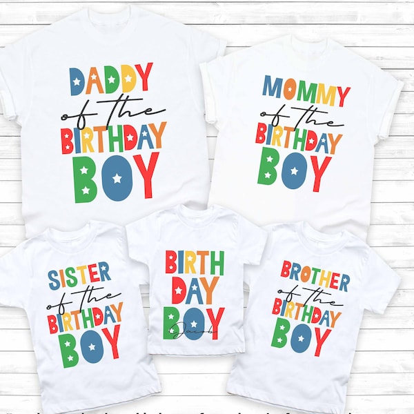 Family matching birthday boy shirts, birthday shirts for family , birthday boy shirts, mom and dad shirts, sister and brother shirts 7-78