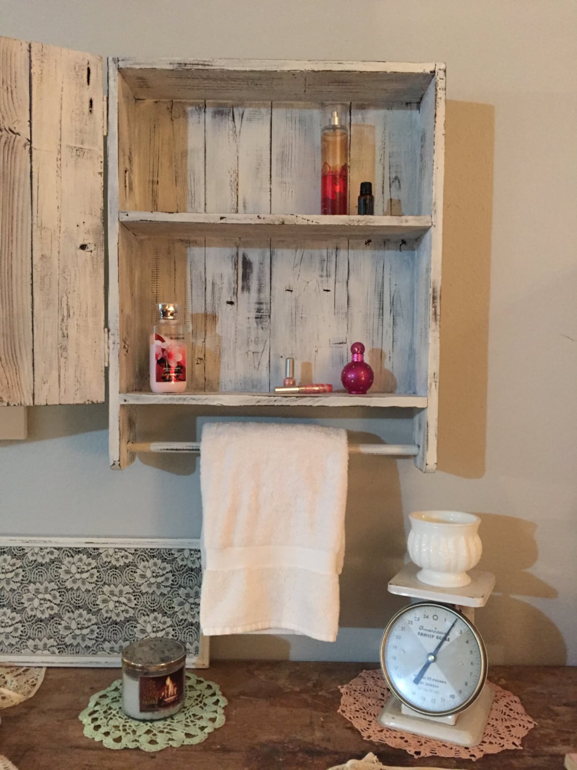 Bathroom Rustic Wood Shelves Bathroom Organization Etsy