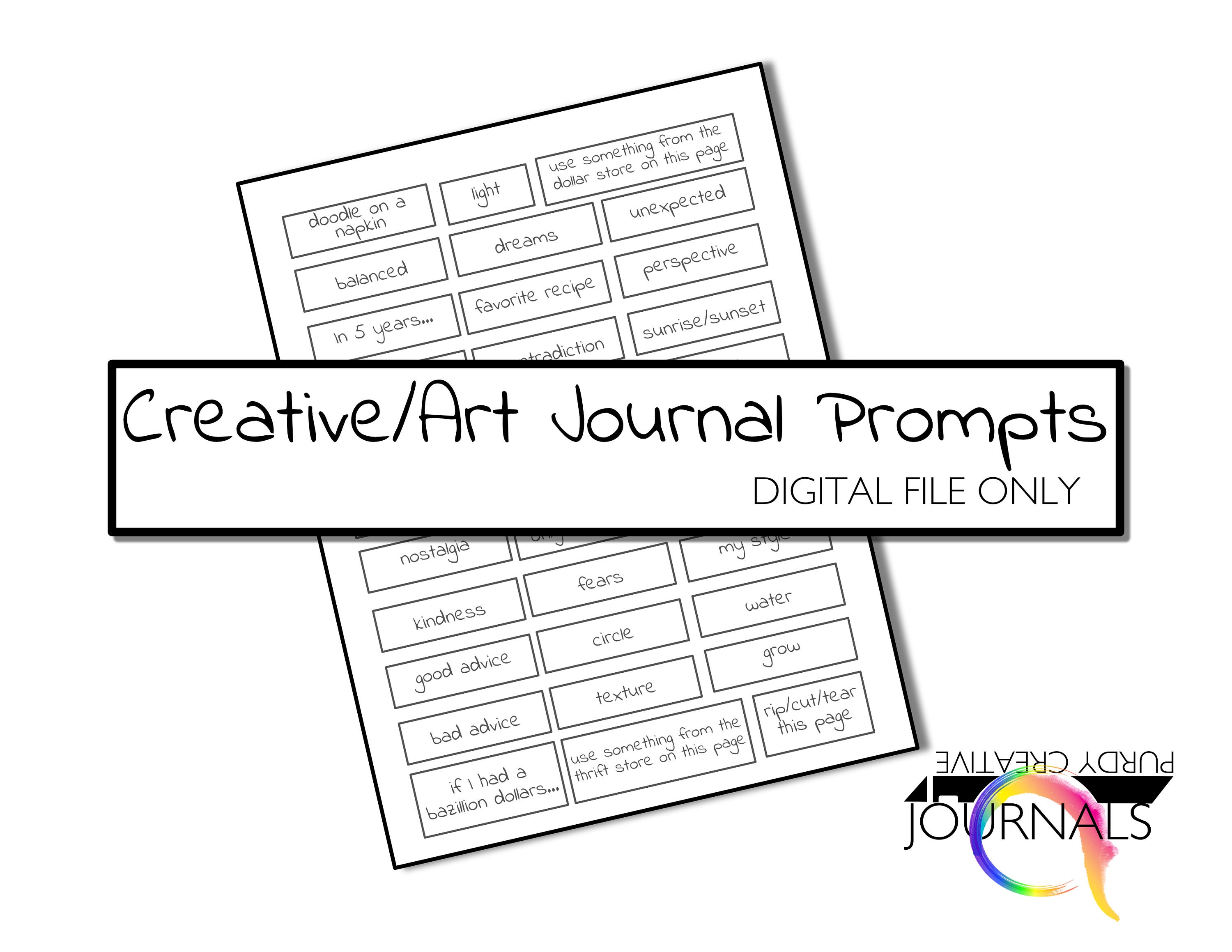 creative journaling prompt stickers printable stickers etsy