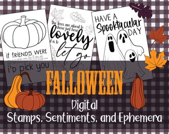 Falloween Digital Stamps Set