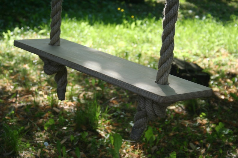 70 cm adjustable length ropes outdoor tree swing Large wood swing 2.3 feet wide plywood swing for both kids and adults