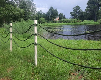 Decorative rope fence for gardens, parks and backyards, 3.3 - 100 feet long