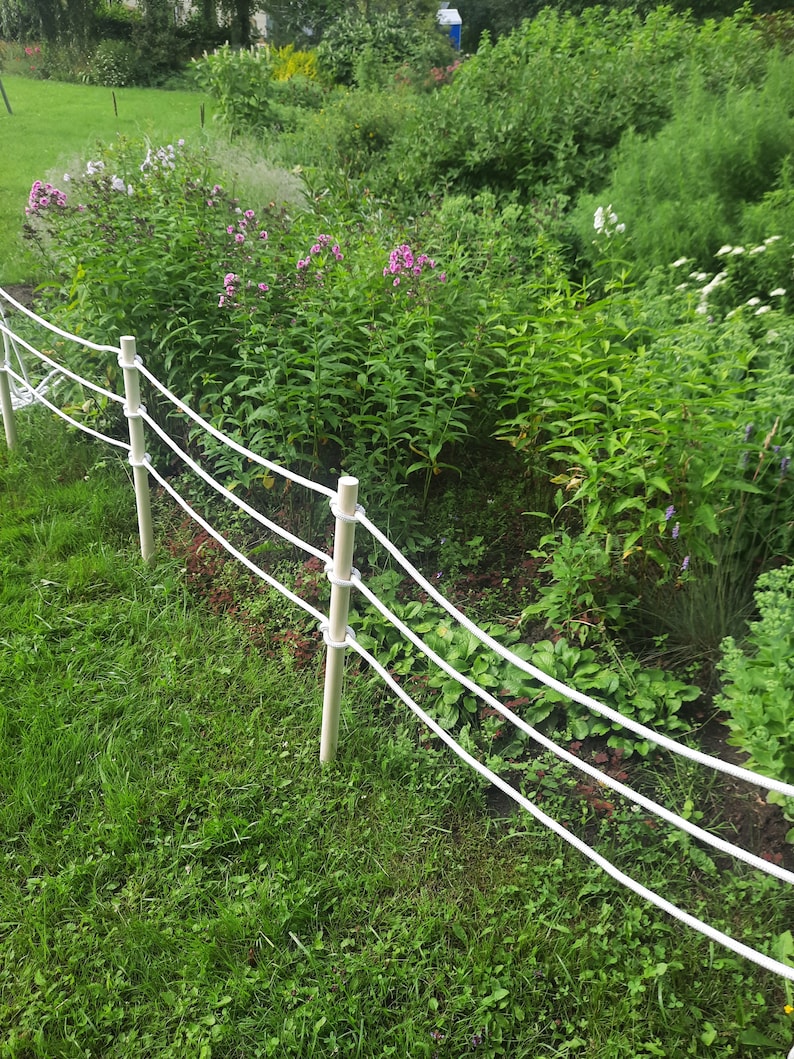 Decorative Rope Fence for Gardens, Parks and Backyards: Custom Length ...