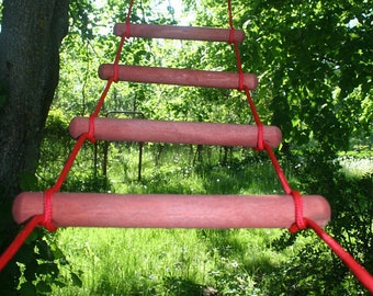 rope ladder, 3.3-33 feet (1-10m) long, 1 foot (30 cm) wide, handmade rope ladder, tree house ladder, garden accessory, wood rope ladder