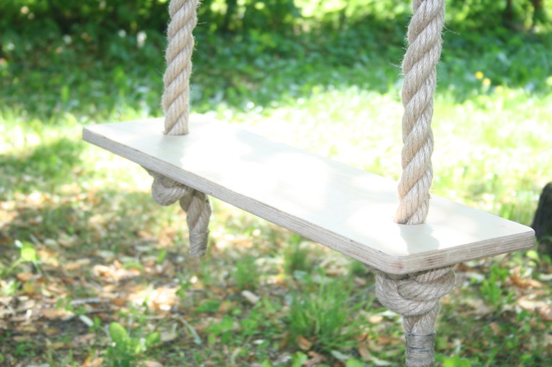 70 cm adjustable length ropes outdoor tree swing Large wood swing 2.3 feet wide plywood swing for both kids and adults