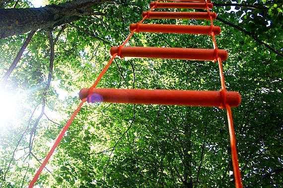 Climbing Rope Ladder, Tree House Ladder, Garden Accessory, Long Rope Ladder,  3-30 Feet 1-10m Long 1.3 Feet 40 Cm Wide, Tree Swing Ladder 