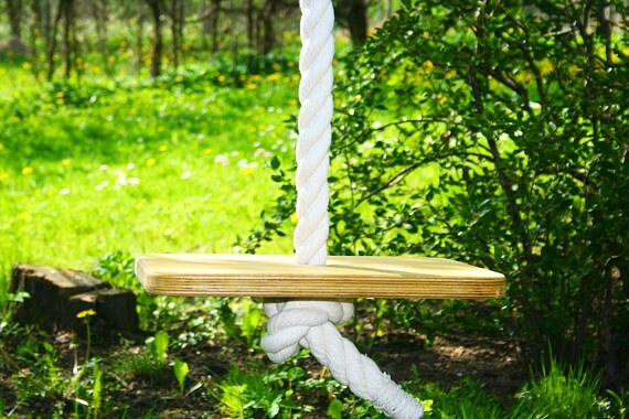 Rope Swing 6.6 66 Feet 2 20m Long 1.2 Inch 3 Cm Thick Cotton Rope Large Plywood Seat Adult Sized Large Swing Multiple Color Option Etsy