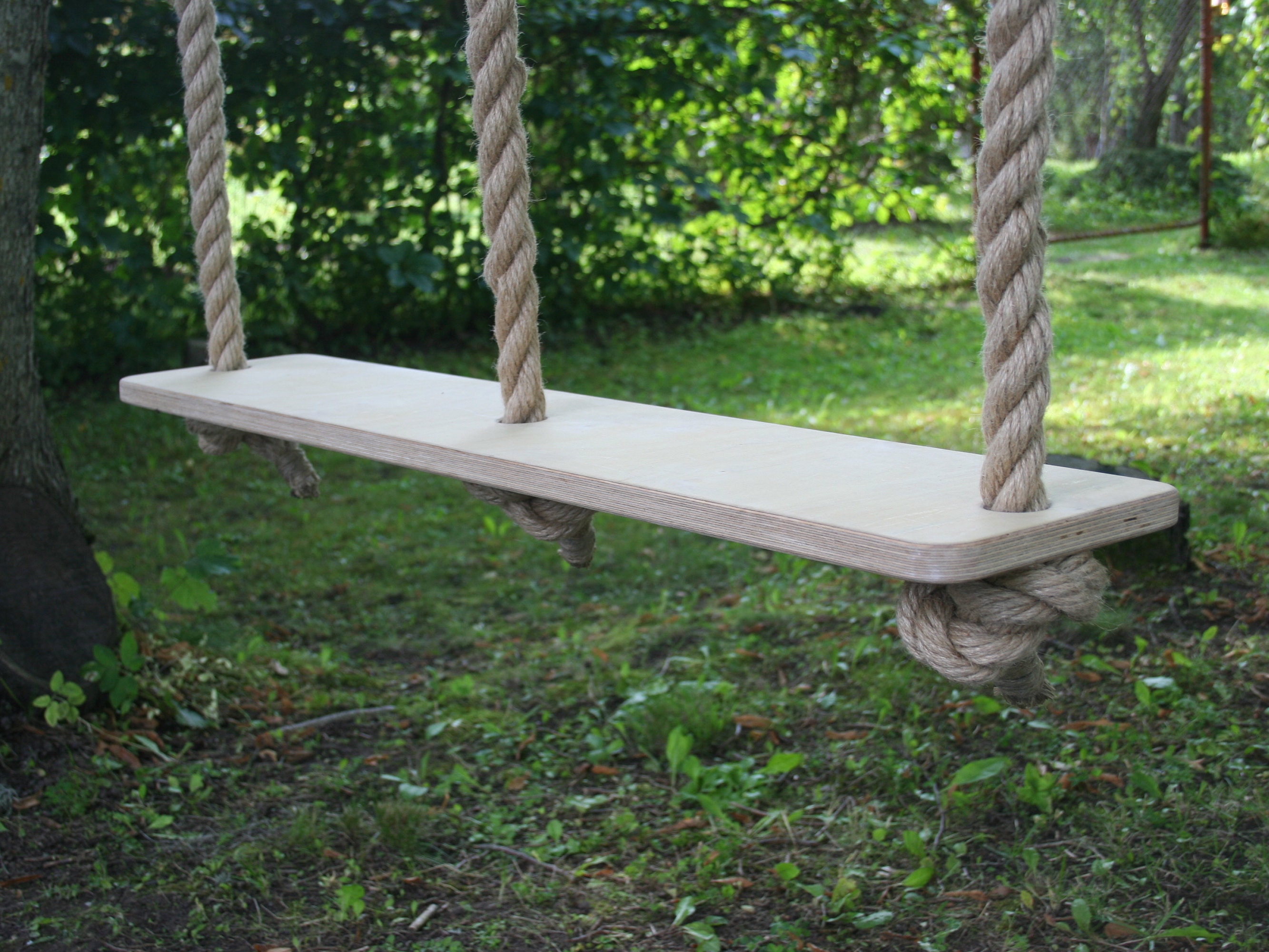 Rustic Swing, 3.3 Feet 1m Wide, 6.6-66 Feet Long Rope, Plywood Swing for  Both Kids and Adults, Outdoor Tree Swing, Minimalist Design -  Israel