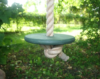 Rope swing, custom length jute rope with metl mounts
