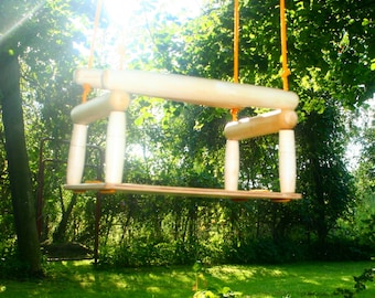 Toddler swing, wood swing for kids, swing for children with adjustable length rope